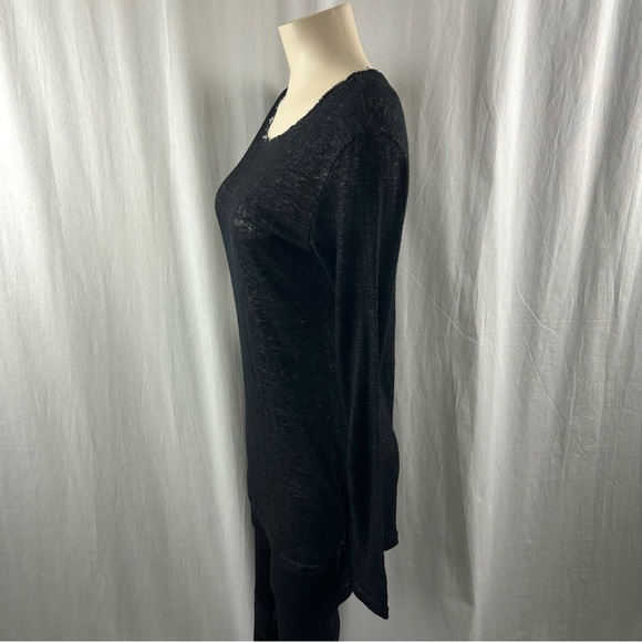 Rails Black Burnout Crewneck Long Sleeve Shirt M - Picture 5 of 9